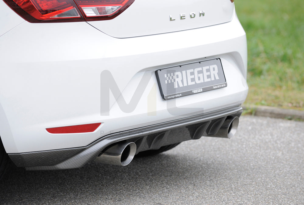 Rieger 00099274 SEAT 5F Leon Rear Diffuser 3 | ML Performance UK Car Parts