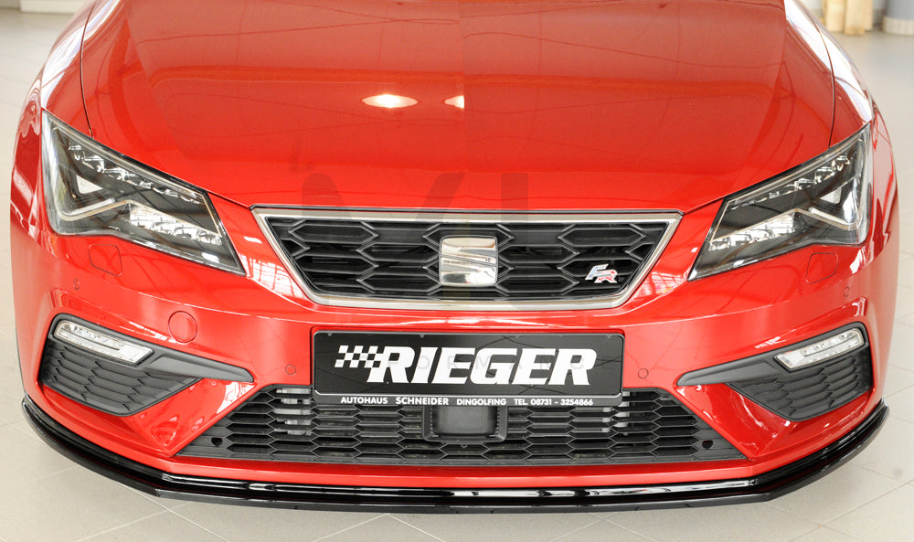 Rieger 00088131 SEAT 5F Front Splitter (Leon FR & Leon Cupra) 3 | ML Performance UK Car Parts