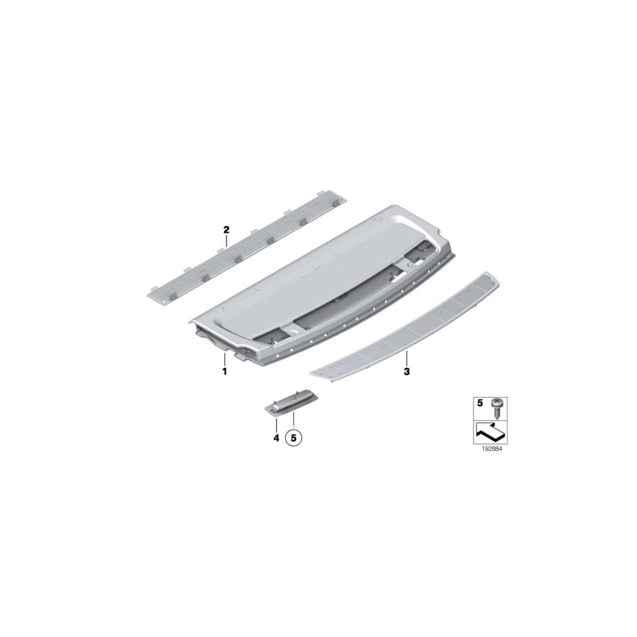 Genuine BMW 51477237260 F07 Trim Grill, Upper OYSTER (Inc. 550iX 4.0, 535i & 535d) | ML Performance UK Car Parts