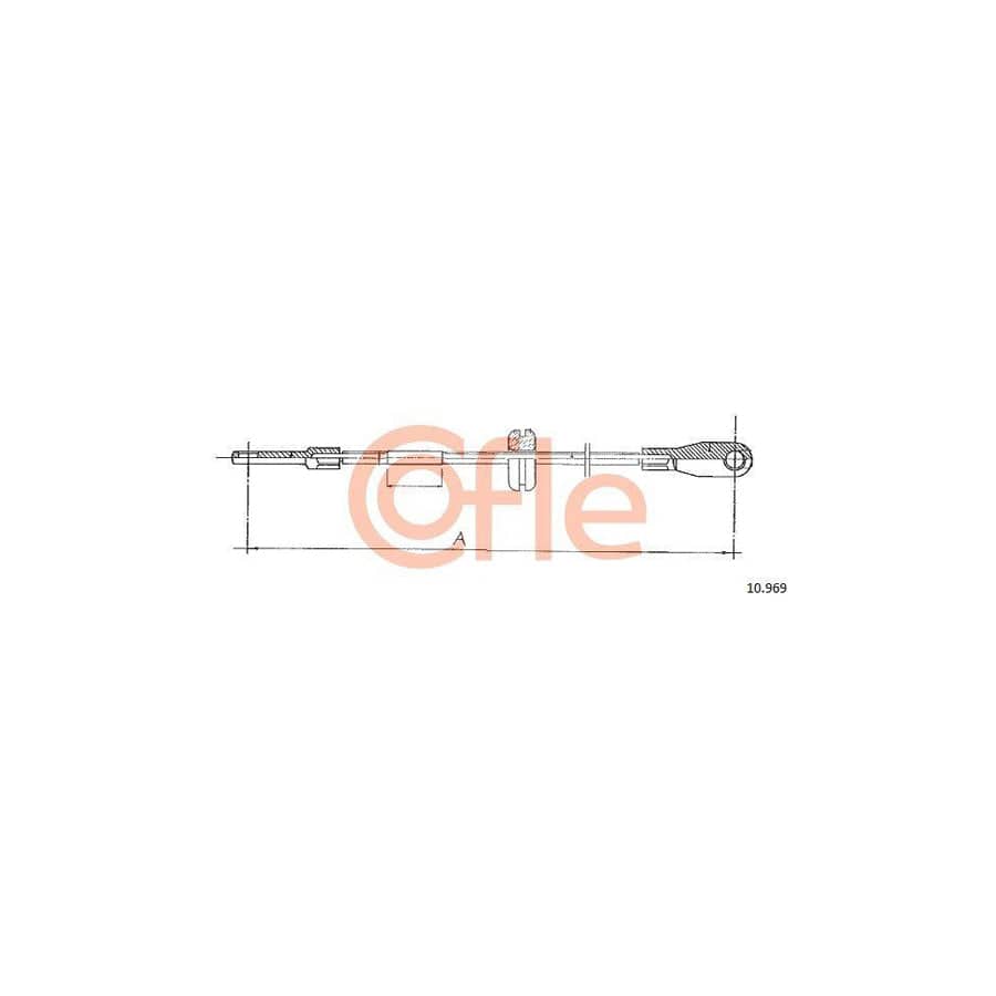 Cofle 10.969 Hand Brake Cable Suitable For Mercedes-Benz 190 (W201)