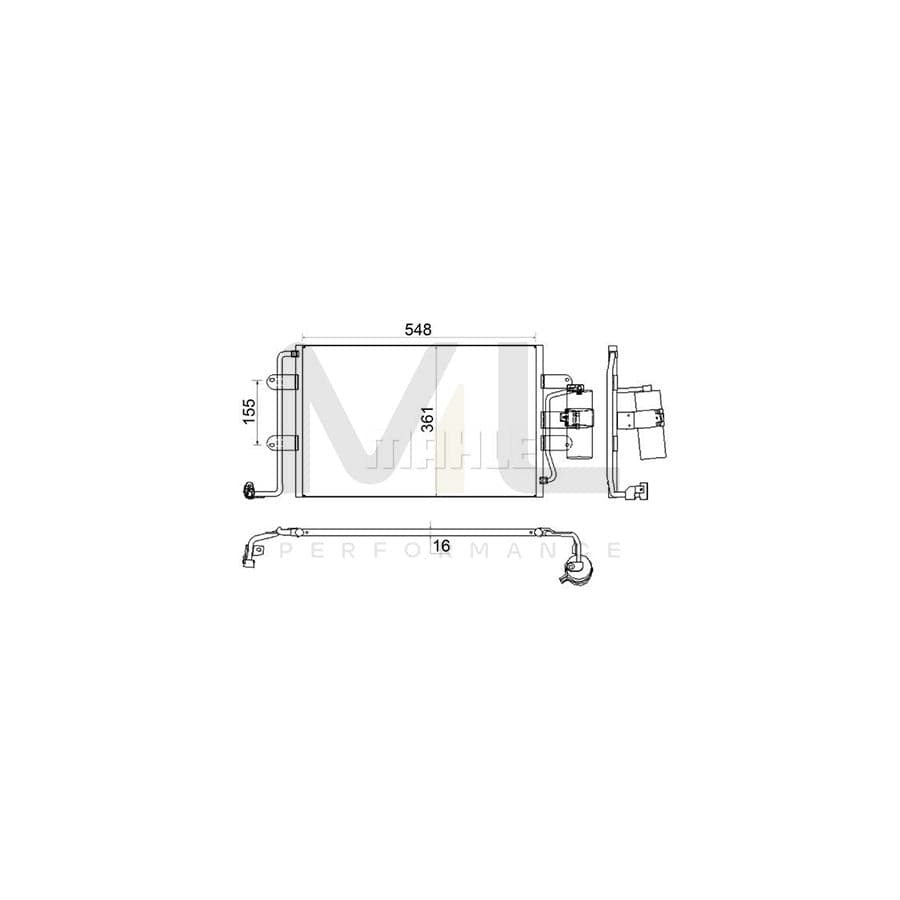 MAHLE ORIGINAL AC 228 001S Air conditioning condenser for VW NEW BEETLE with dryer, without dryer | ML Performance Car Parts