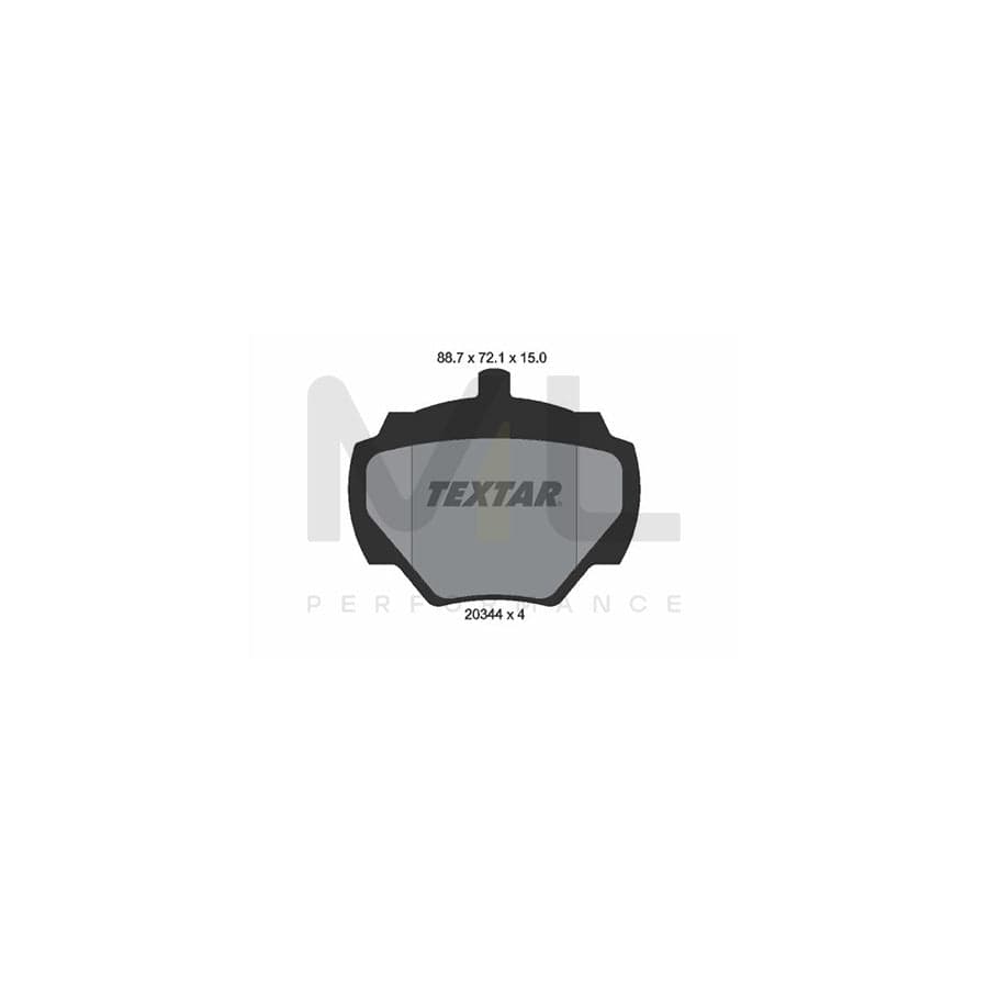 TEXTAR 2034402 Brake pad set not prepared for wear indicator | ML Performance Car Parts