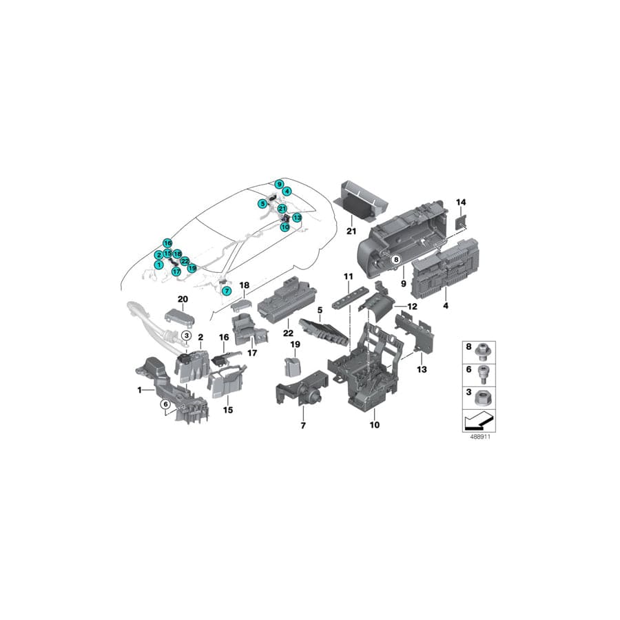 Genuine BMW 61149390865 G11 F91 G16 B+ Junction Point, Rear (Inc. 740LdX, 730LdX & 750dX) | ML Performance UK Car Parts