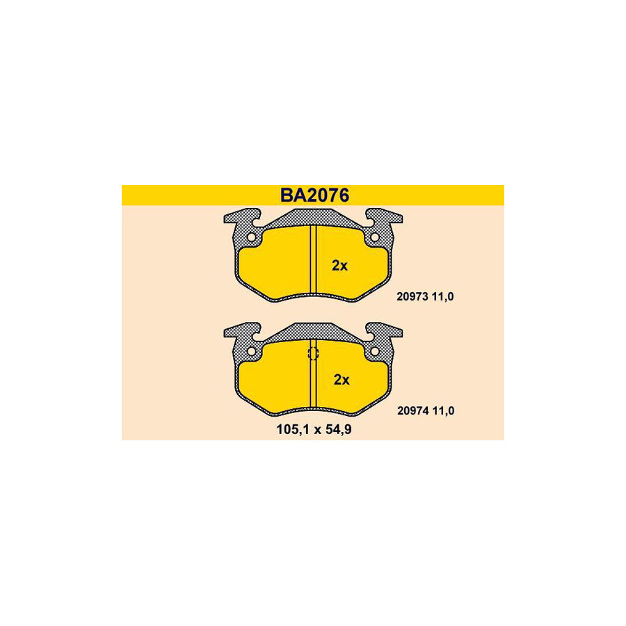 Barum BA2076 Brake Pad Set