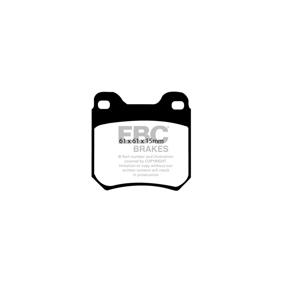 EBC PD03KR649 Saab 45055 Yellowstuff Rear Brake Pad & Plain Disc Kit - ATE Caliper 2 | ML Performance UK Car Parts