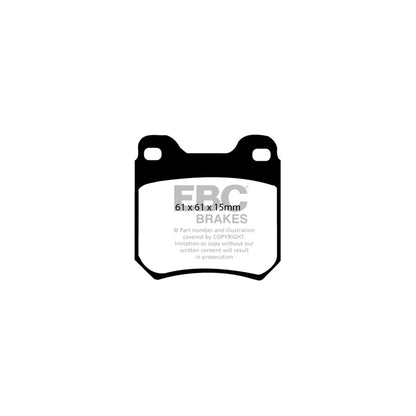 EBC PD03KR649 Saab 45055 Yellowstuff Rear Brake Pad & Plain Disc Kit - ATE Caliper 2 | ML Performance UK Car Parts