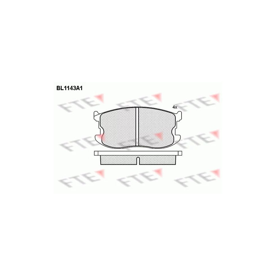 Fte BL1143A1 Brake Pad Set For Mazda 323 | ML Performance UK Car Parts