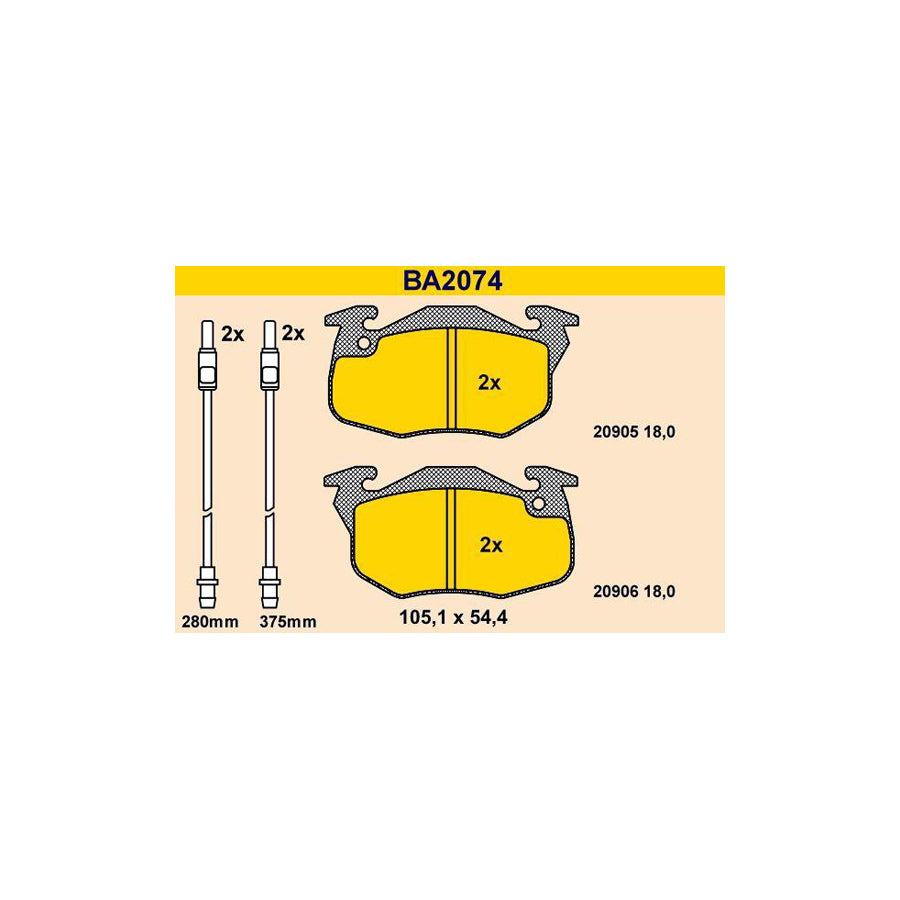 Barum BA2074 Brake Pad Set