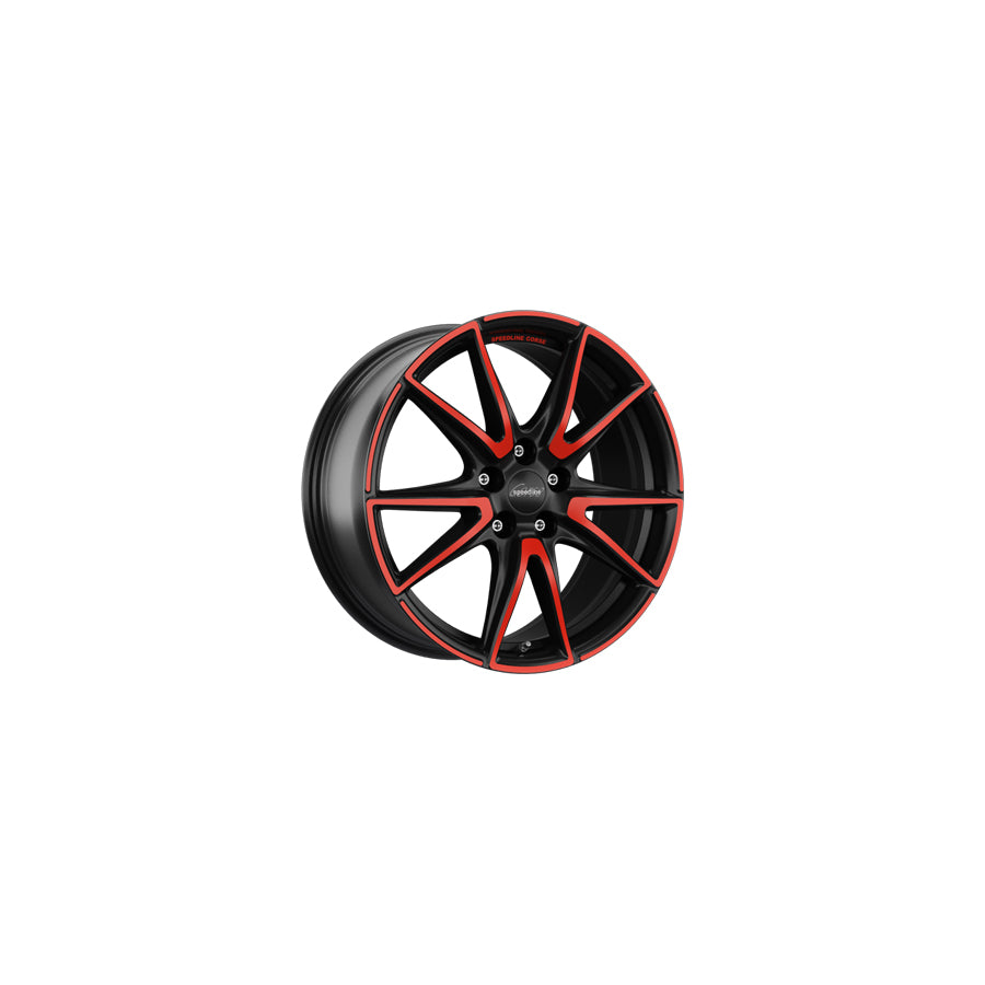 Speedline Corse SL6 Vettore MCR 9.5x19 ET45 SL6.9955.08X/MCR Jetblack-Matt-Red Rim Wheel | ML Performance UK Car Parts