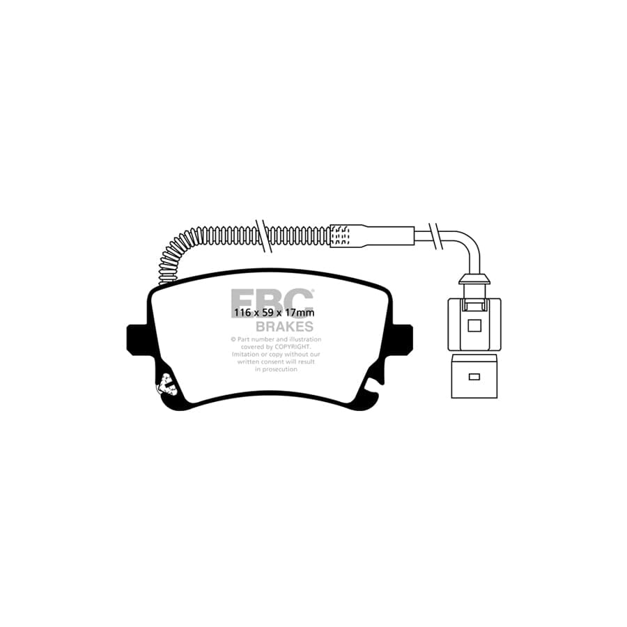 EBC PD11KR214 Audi A6 Greenstuff Rear Brake Pad & GD Disc Kit - TRW Caliper 2 | ML Performance UK Car Parts