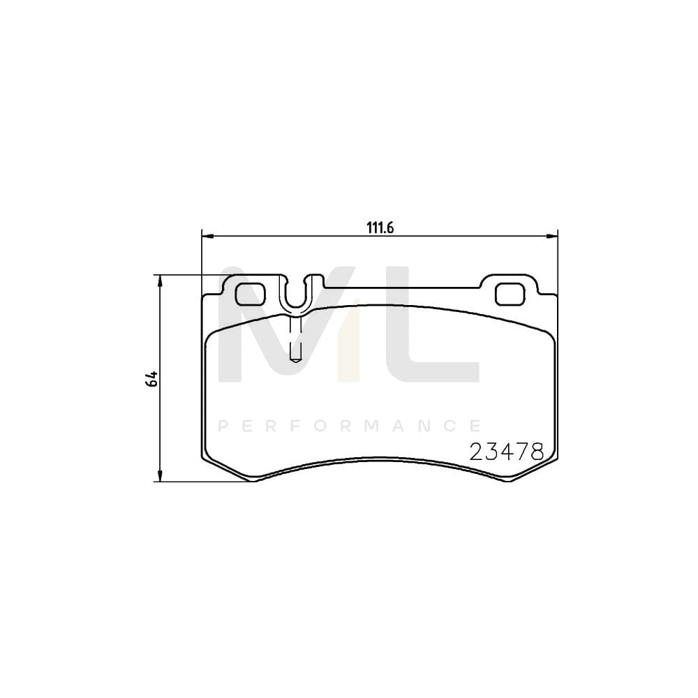 Hella 8DB 355 014-941 Brake Pad Set Prepared For Wear Indicator | ML Performance Car Parts