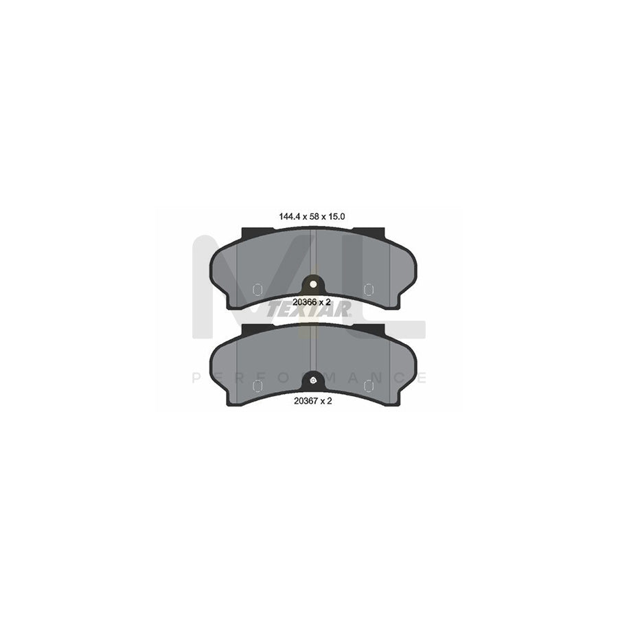 TEXTAR 2036602 Brake pad set with acoustic wear warning | ML Performance Car Parts