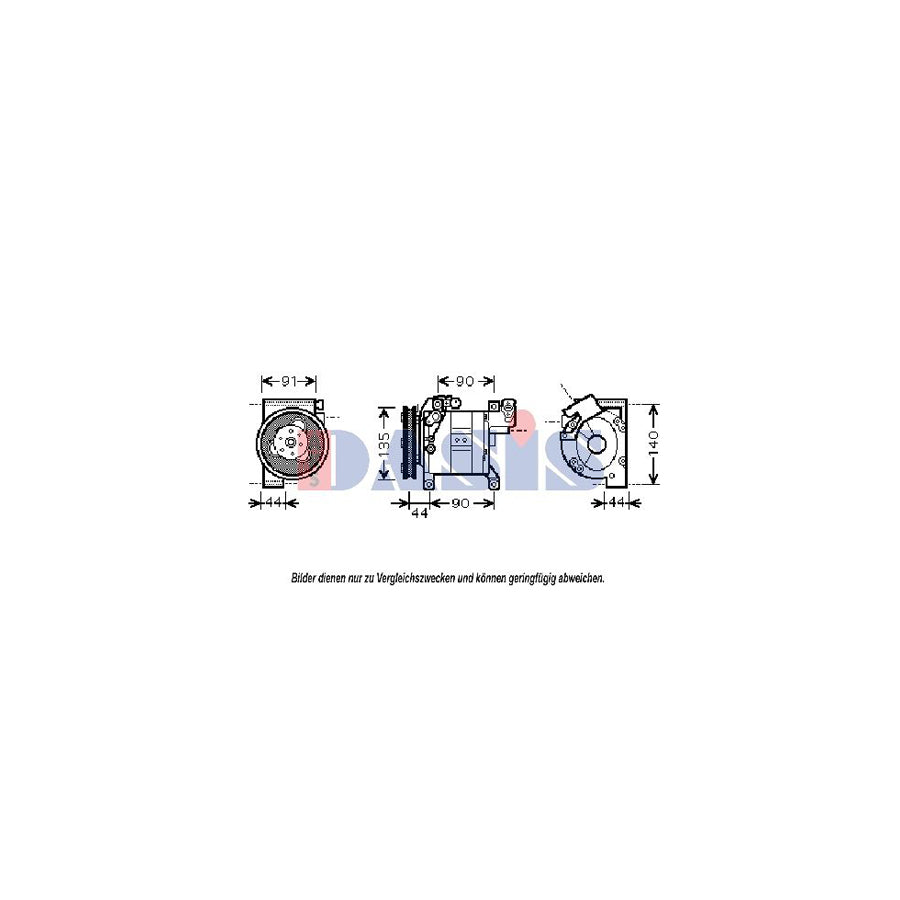 AKS Dasis 851827N Compressor, Air Conditioning For Nissan X-Trail (T30) | ML Performance UK