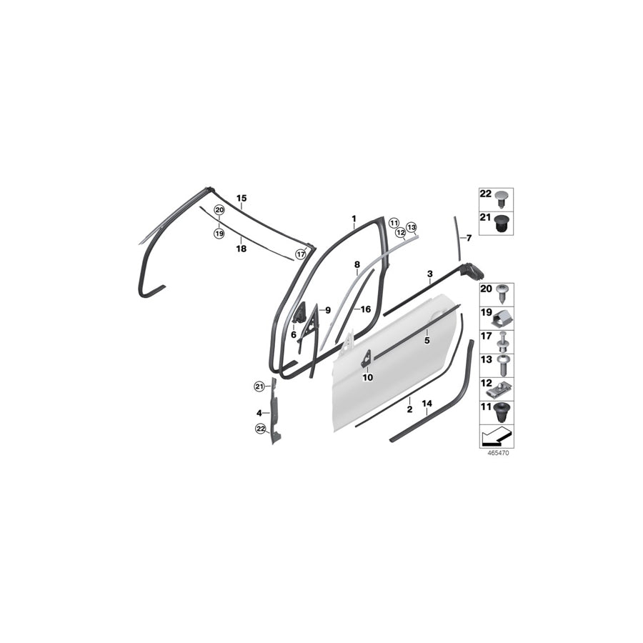 Genuine BMW 51767279772 F33 F83 Sealing A-Pillar (Inc. 428iX, 428i & 435iX) | ML Performance UK Car Parts