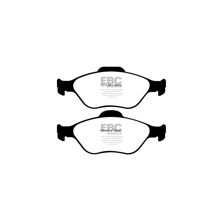 EBC DP1972 Toyota Yaris Ultimax Front Brake Pads - ATE Caliper 2 | ML Performance UK Car Parts