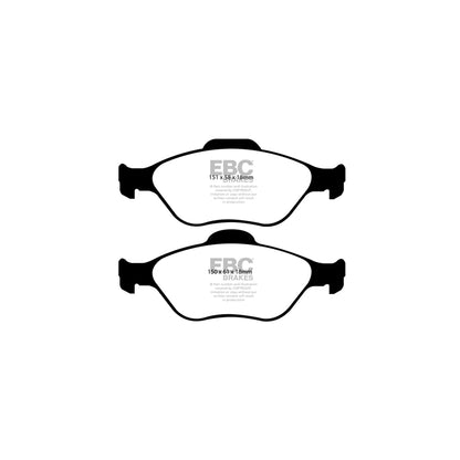 EBC DP1972 Toyota Yaris Ultimax Front Brake Pads - ATE Caliper 2 | ML Performance UK Car Parts