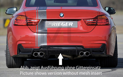 Rieger 00088073 BMW 4 Series F32 F33 F36 Rear Diffuser 1 | ML Performance UK Car Parts