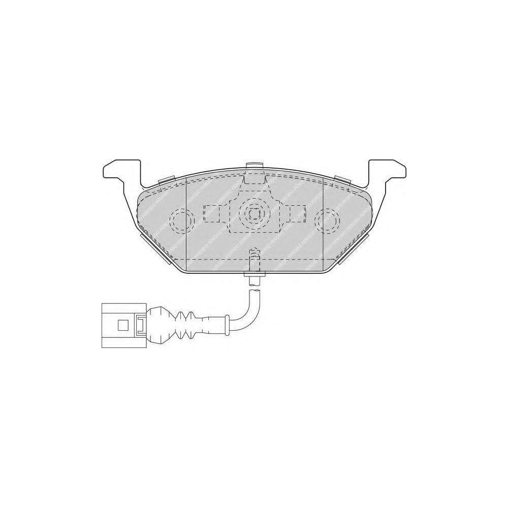 Ferodo Fqt1428 Brake Pad Set Suitable For Mercedes-Benz C-Class Coupe (Cl203) Front Axle, Excl. Wear Warning Contact, With Bracket, With Brake Caliper Screws | ML Performance Car Parts