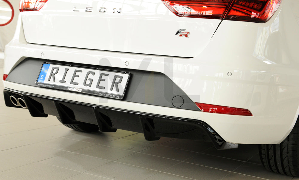 Rieger 00088134 SEAT 5F Leon FR Rear Diffuser 6 | ML Performance UK Car Parts