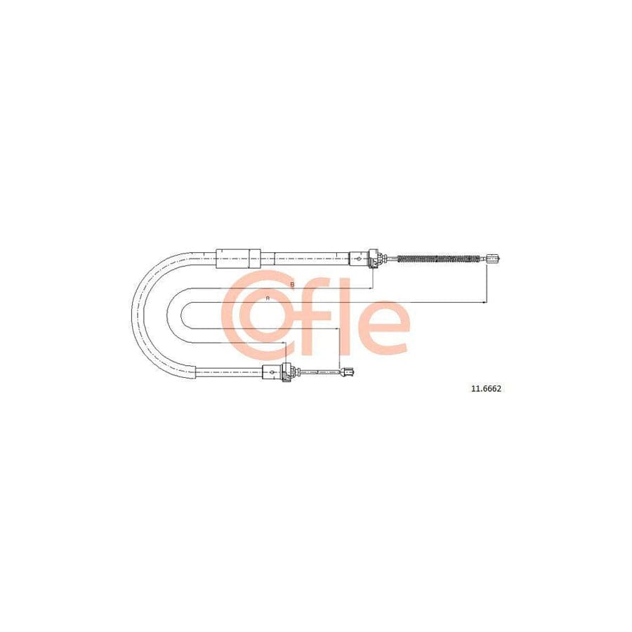 Cofle 92.11.6662 Hand Brake Cable For Renault Modus / Grand Modus (F, Jp)