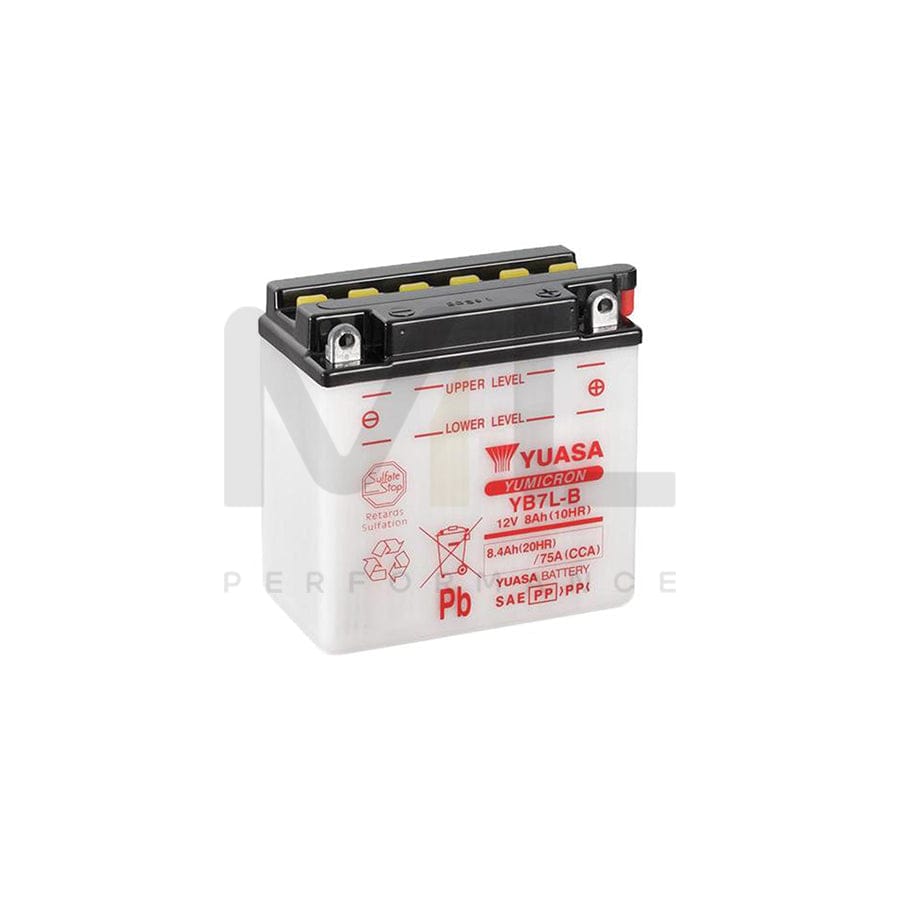 Yuasa YB7L-B 12v Motorbike & Motorcycle Battery | ML Performance UK Car Parts