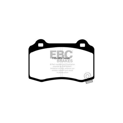 EBC PD02KR126 Cadillac CTS-V Redstuff Rear Brake Pad & Plain Disc Kit - Brembo Caliper 2 | ML Performance UK Car Parts