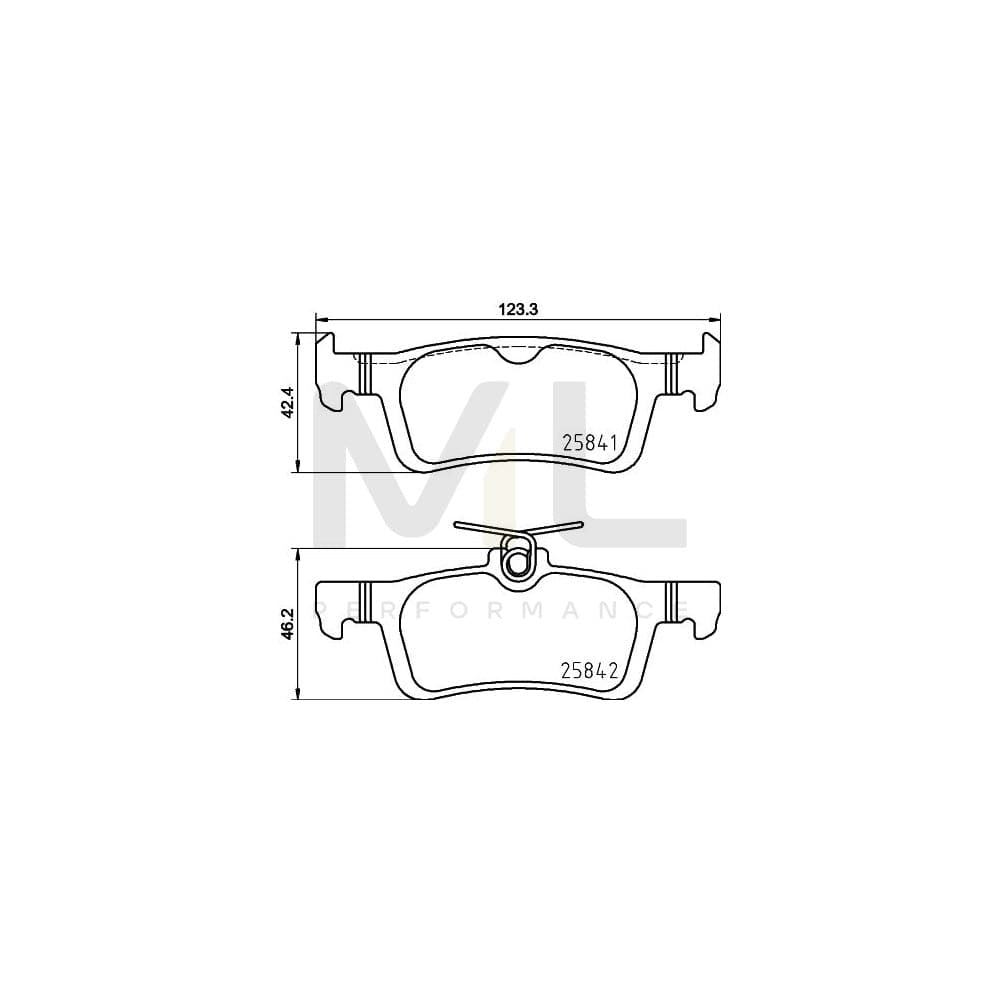 Hella 8DB 355 031-761 Brake Pad Set For Ford Fiesta Not Prepared For Wear Indicator | ML Performance Car Parts