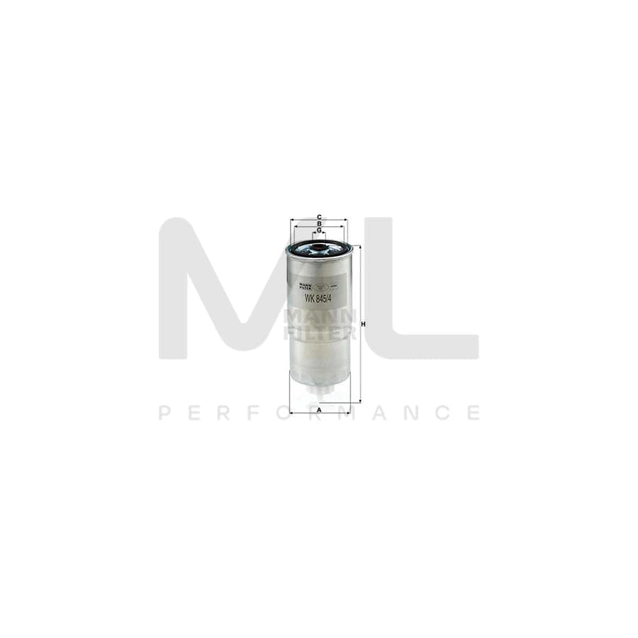 MANN-FILTER WK 845/4 Fuel filter Spin-on Filter | ML Performance Car Parts