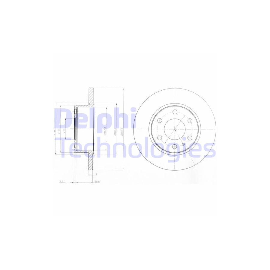 Delphi Bg4164 Brake Disc For Iveco Daily