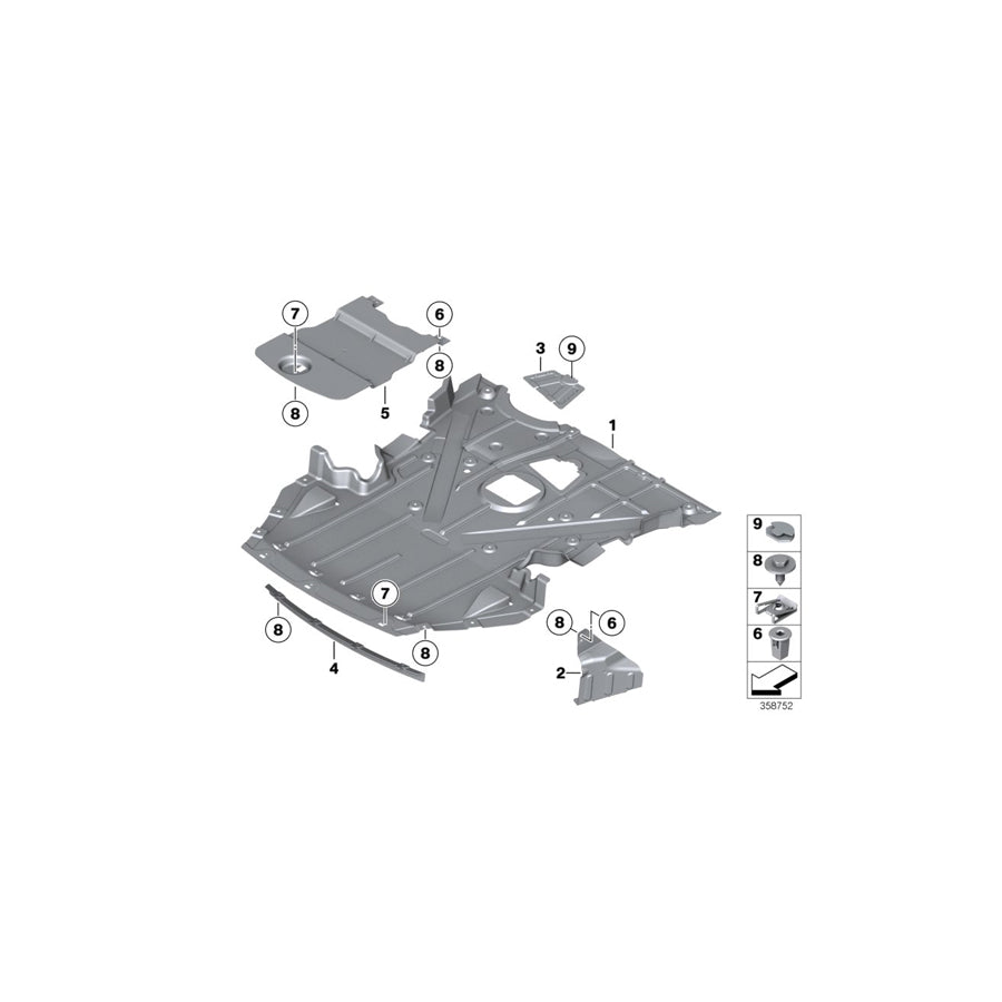 Genuine BMW 51757191073 E89 Engine Encapsulation, Front (Inc. Z4) | ML Performance UK Car Parts