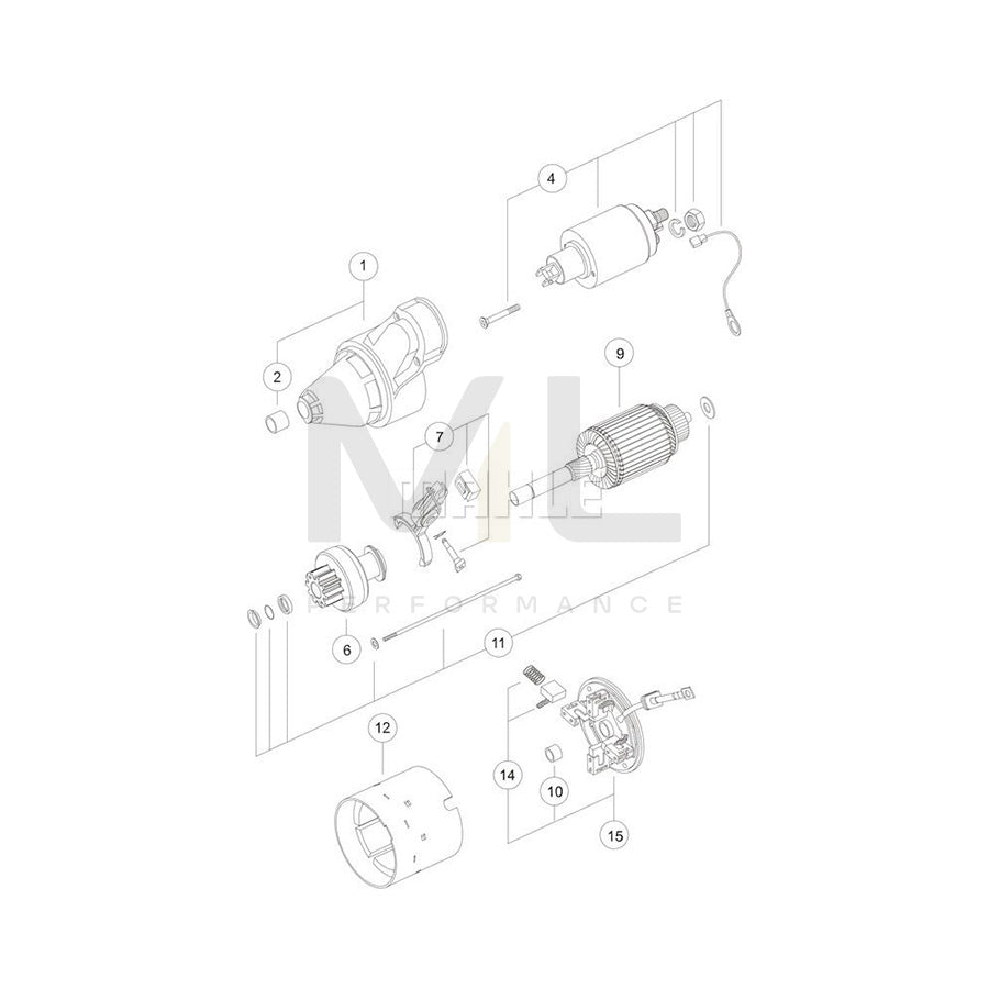 MAHLE ORIGINAL MS 182 Starter motor 12V 0,9kW, Teeth Quant.: 9 | ML Performance Car Parts