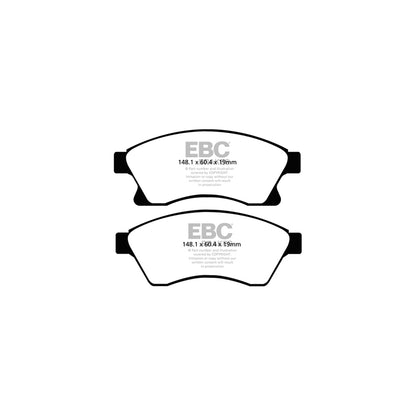 EBC PD06KF128 Chevrolet Opel Vauxhall Greenstuff Front Brake Pad & USR Disc Kit - TRW Caliper (Inc. Aveo, Cruze J300 & Astra J) 2 | ML Performance UK Car Parts