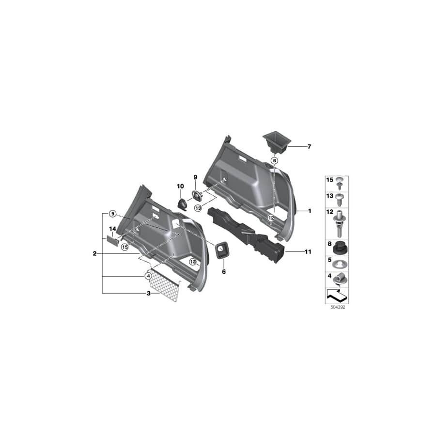 Genuine BMW 51477300988 F45 Foam Insert Trunk, Right (Inc. 218d, 225xe & 216i) | ML Performance UK Car Parts