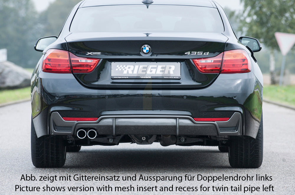 Rieger 00099260 BMW 4 Series F32 F33 F36 Rear Diffuser 6 | ML Performance UK Car Parts