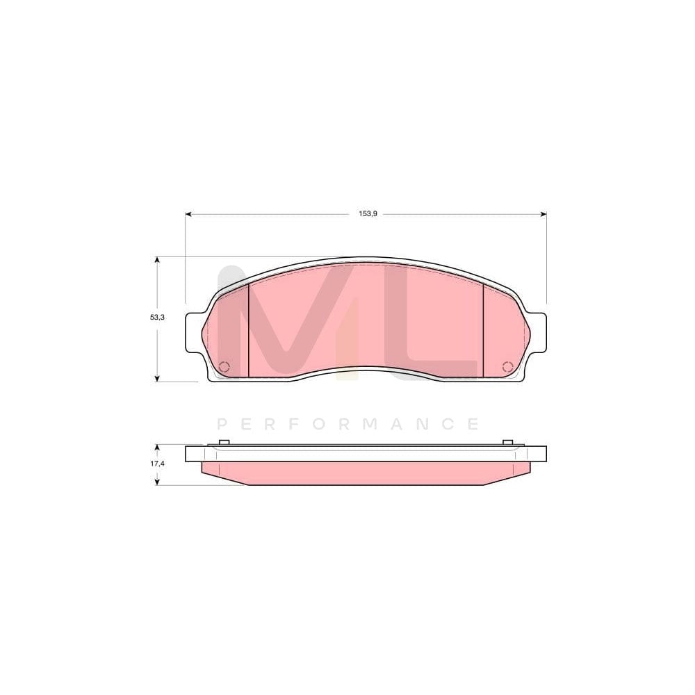 TRW Gdb4131 Brake Pad Set Not Prepared For Wear Indicator | ML Performance Car Parts