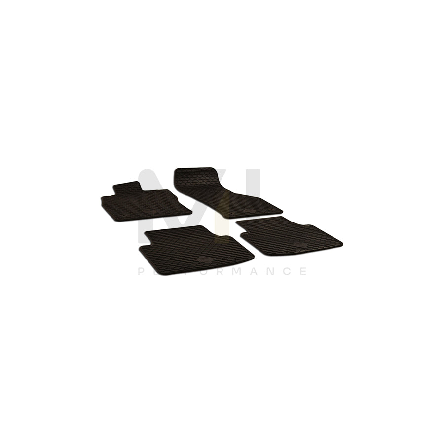 WALSER Tailored 50809 Floor mat set for VW PASSAT Elastomer, Front and Rear, Quantity: 4, Black | ML Performance Car Parts