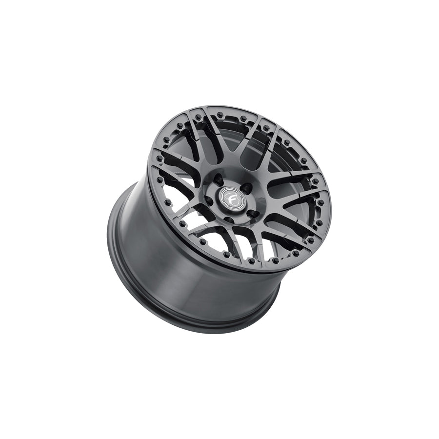 Forgestar F283B0022725 15x10 F14 Beadlock Standard 5x120 ET45 BS7.25 Gloss Anthracite Drag Racing Wheel