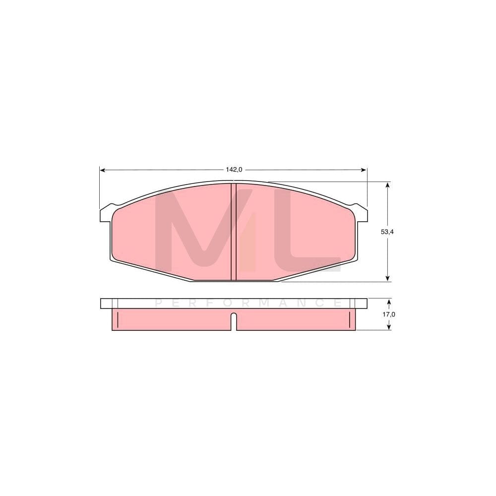 TRW Gdb747 Brake Pad Set Not Prepared For Wear Indicator | ML Performance Car Parts