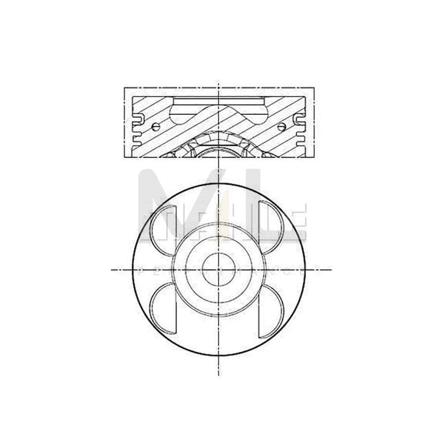 MAHLE ORIGINAL 001 PI 00105 000 Piston suitable for MERCEDES-BENZ SPRINTER 88,0 mm, with cooling duct, with piston ring carrier | ML Performance Car Parts