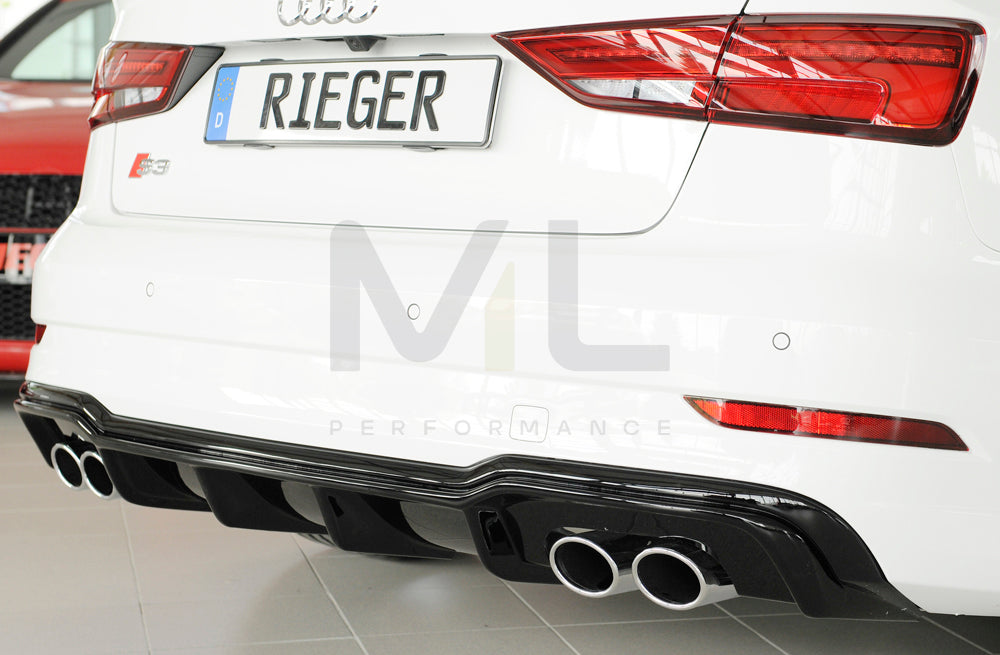 Rieger 00088185 Audi 8V S3 Rear Diffuser 2 | ML Performance UK Car Parts