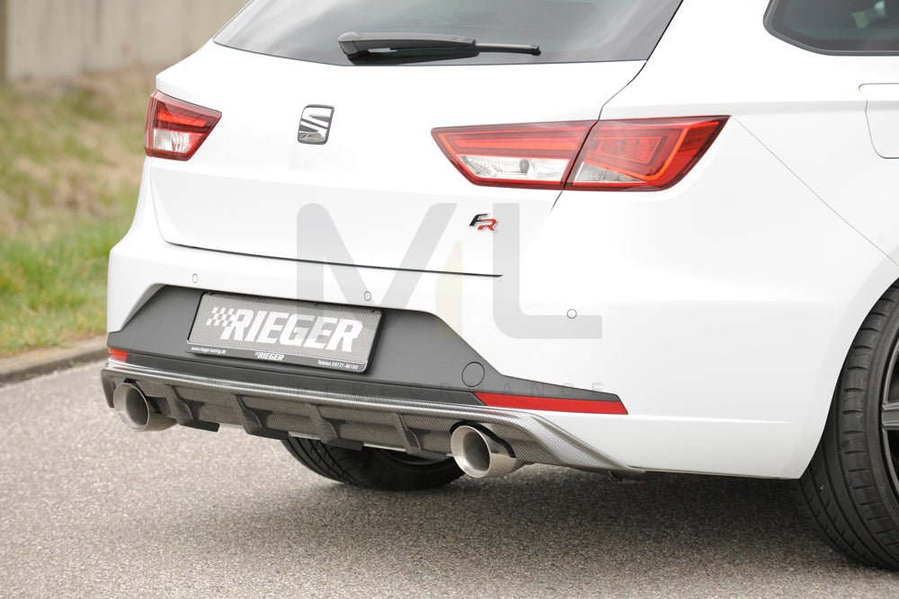 Rieger 00099285 SEAT 5F Leon FR Rear Diffuser 2 | ML Performance UK Car Parts