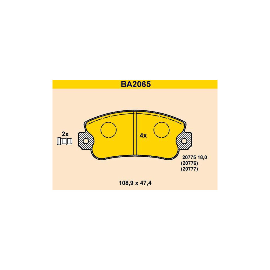 Barum BA2065 Brake Pad Set