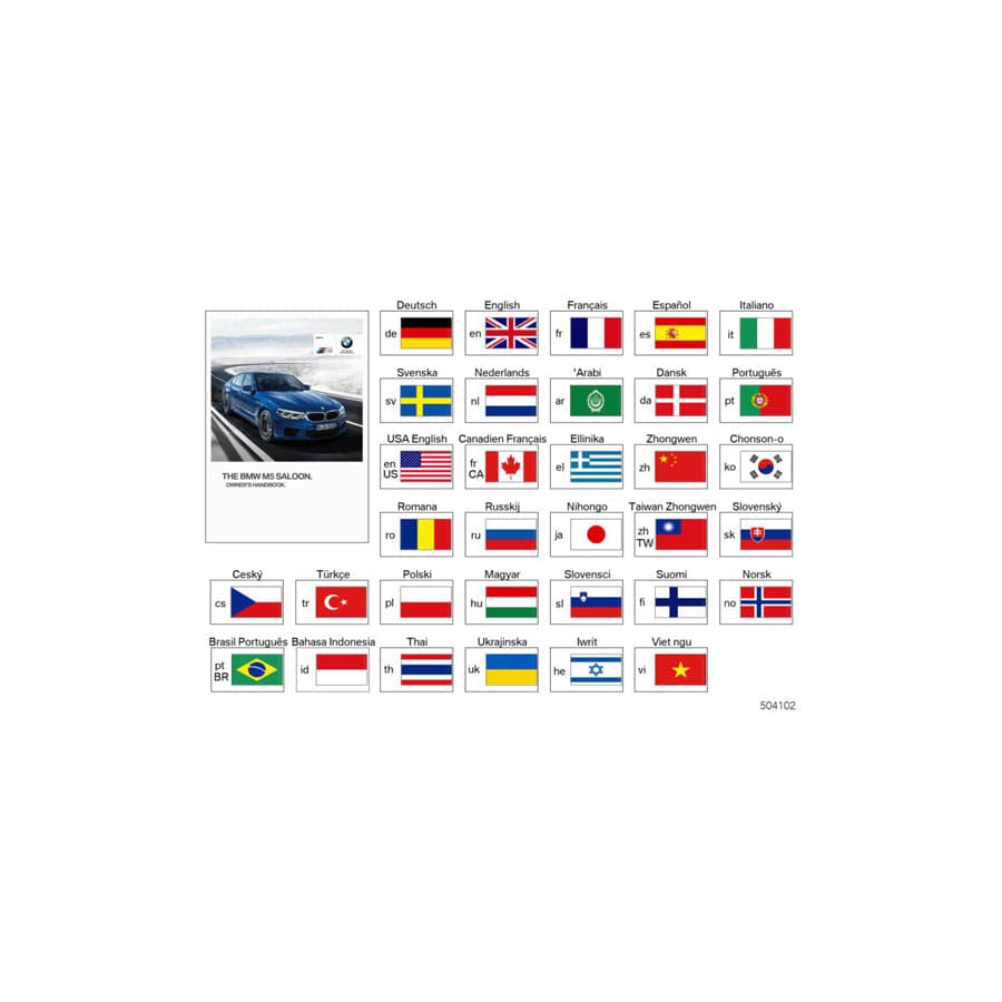 Genuine BMW 01402631256 Owner's Manual For F90 FRCA (Inc. M5) | ML Performance UK Car Parts