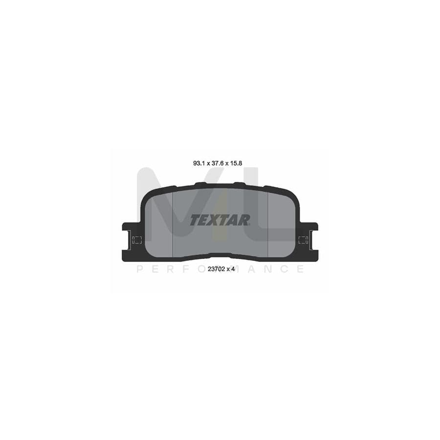 TEXTAR 2370201 Brake pad set not prepared for wear indicator | ML Performance Car Parts