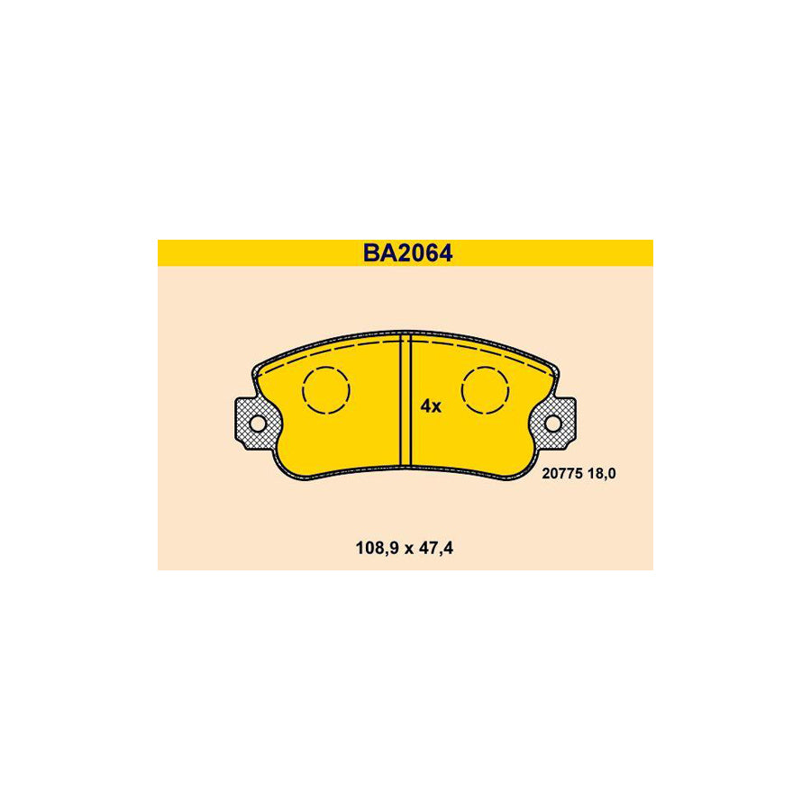 Barum BA2064 Brake Pad Set