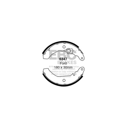 EBC 6347 Ford Fiesta Rear Brake Shoes 1 | ML Performance UK Car Parts