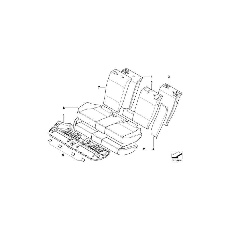 Genuine BMW 52203422171 E83 Cover Backrest Leather Left TERRACOTTA (Inc. X3 3.0sd, X3 3.0i & X3 2.0d) | ML Performance UK Car Parts