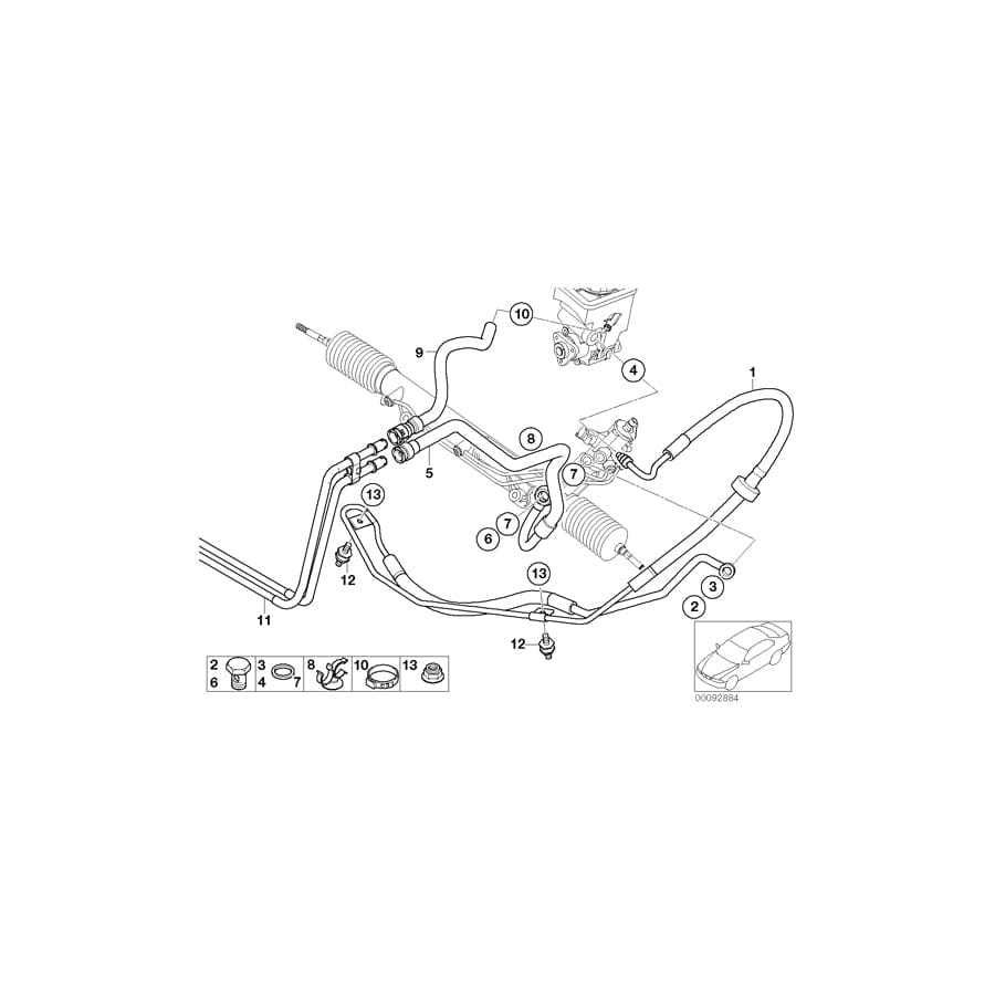 Genuine BMW 32416765562 E53 Radiator Return Line (Inc.  & X5 3.0d) | ML Performance UK Car Parts