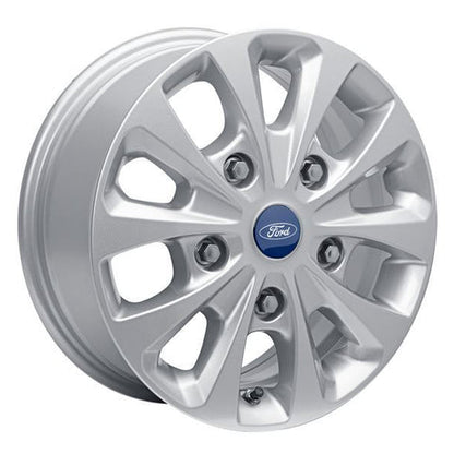 GENUINE FORD 2221673 x4 SET OF 4 TOURNEO CUSTOM - TRANSIT CUSTOM ALLOY WHEEL 16" 10-SPOKE DESIGN, SPARKLE SILVER, 2018 - 2021 | ML Performance UK