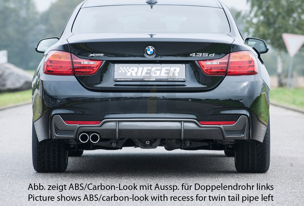 Rieger 00088070 BMW 4 Series F32 F33 F36 Rear Diffuser 4 | ML Performance UK Car Parts